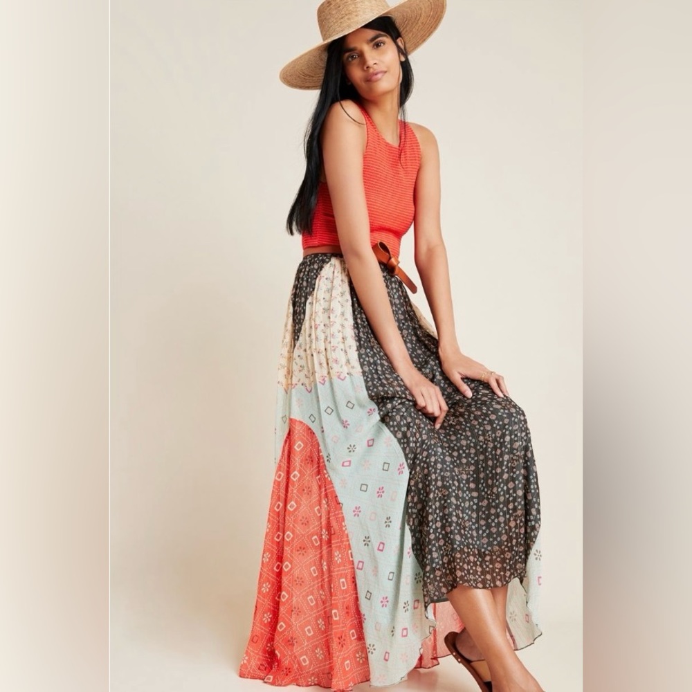 ANTHROPOLOGIE MARGOT PLEATED MAXI SKIRT